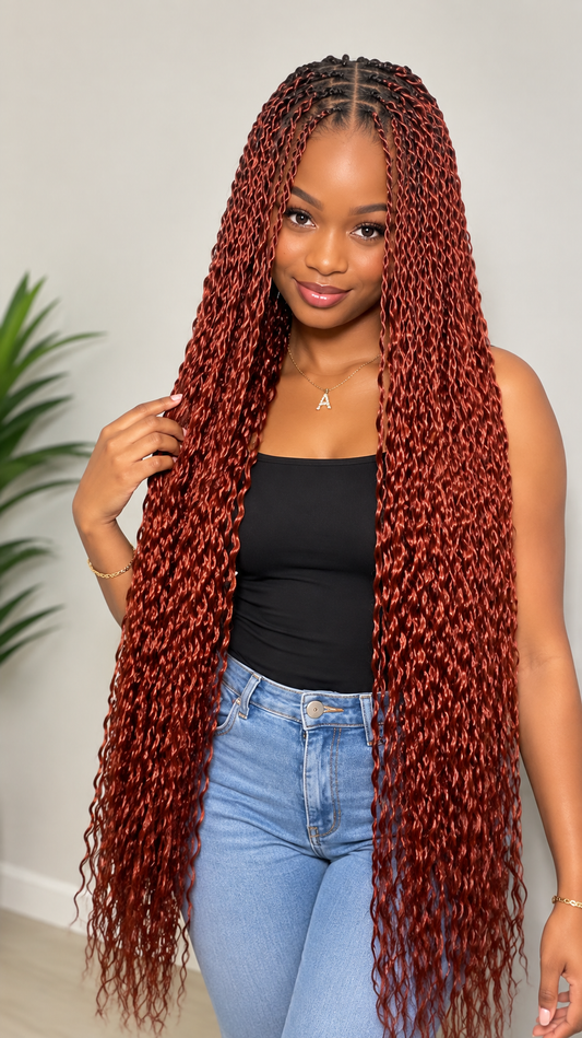 Cheveux à tresser soyeux Deep Wave - 30 po