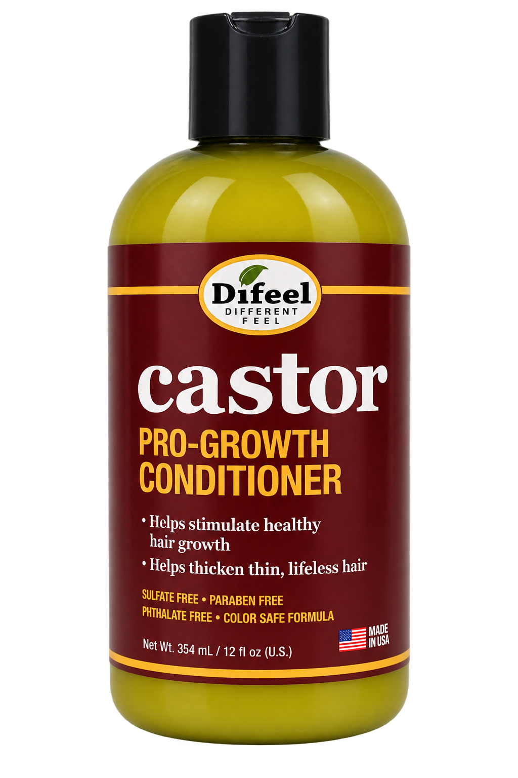 Après-shampoing Difeel Pro-Growth à l'huile de ricin – 12 oz (354 ml)