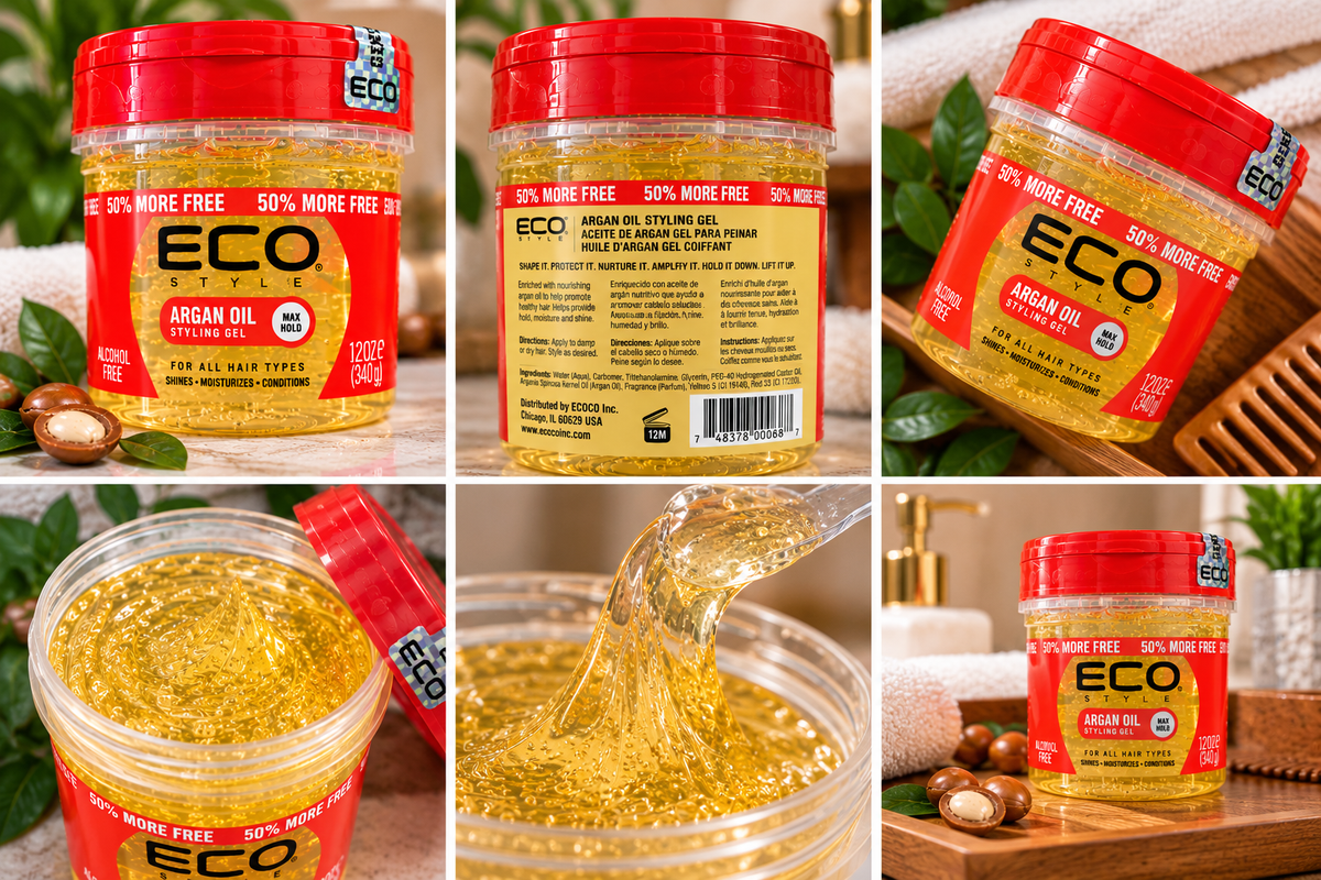 Eco Style Moroccan Argan Oil Styling Gel – 12 oz