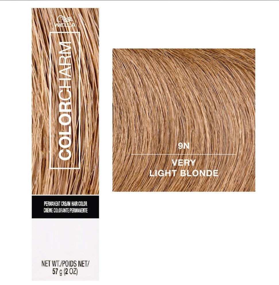 WELLA Color Charm Permanent Cream Hair Color (2oz) – 9N Very Light Blonde