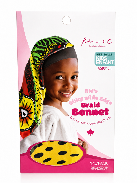 Kim & C Kids Silky Wide Edge Braid Bonnet