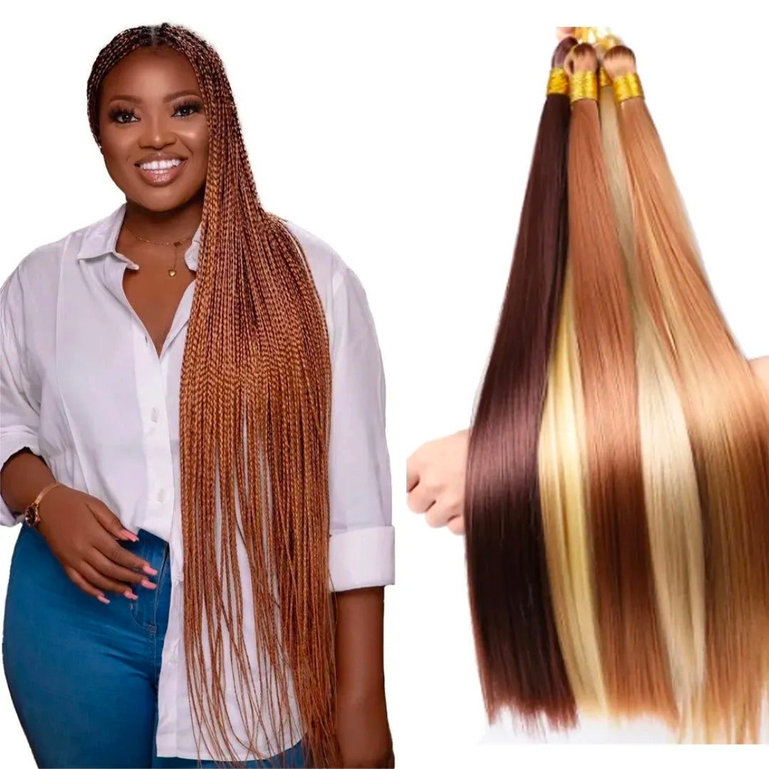 Cheveux de tressage Double Ton 30 Pouces, Raides et Soyeux